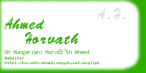 ahmed horvath business card